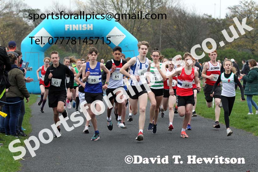 Boys and Girls under-15s 2021 Heaton Memorial Road Races, Town Moor, Newcastle. Photo: David T. Hewitson/Sports for All Pics
